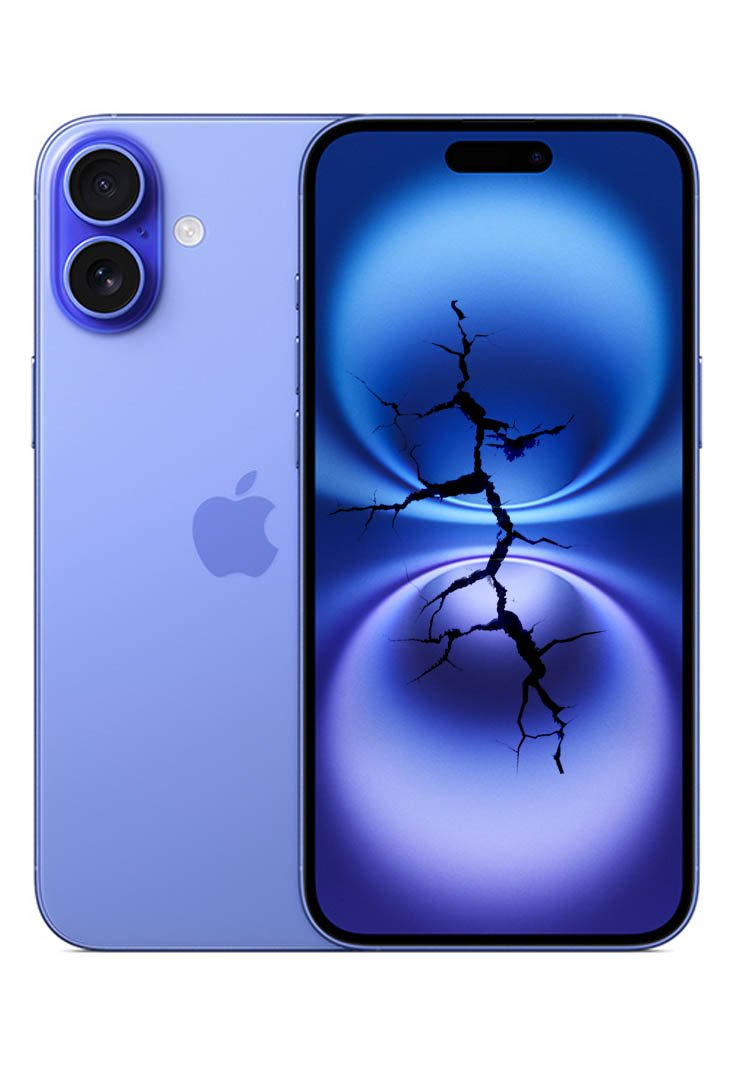 iPhone 16 Plus screen glass broken